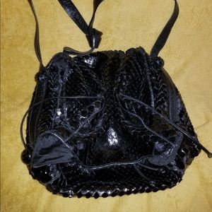 Carlos Falchi bag vintage black snakeskin